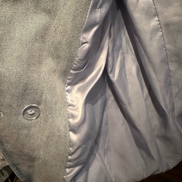 AKIRA Textured denim Blazer with Gold Buttons - Picture 6 of 7